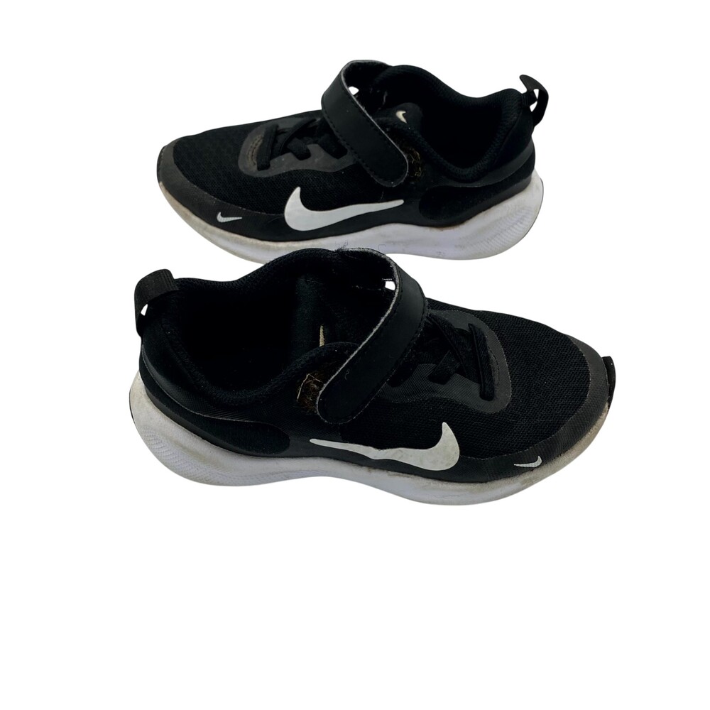 Nike Revolution 7 FB7690-003 Little Kids 10 Running Sneakers Black Mesh Shoes